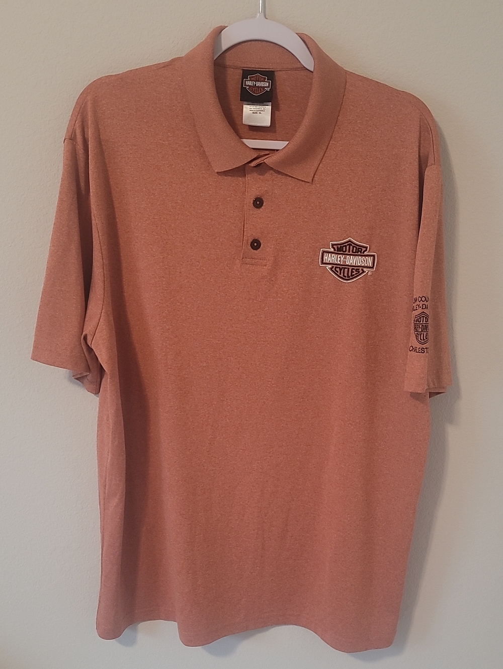Harley-Davidson Men’s Polo in Clay Orange